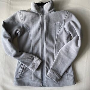 THE NORTH FACE gray thick fleece zip up jacket S